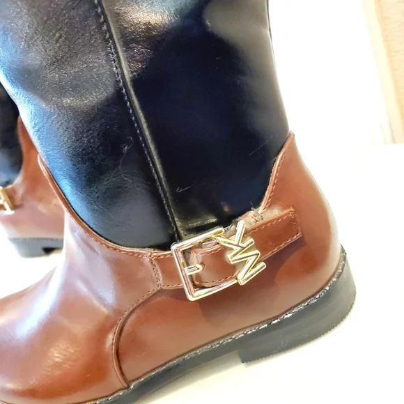 MICHAEL KORS Emma Cash Harness Side Zipper On Off Riding Boots Style Girls Sz 11 - Picture 5 of 9